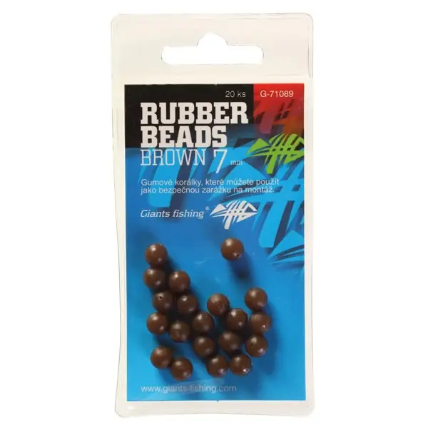Bezpečná Platba Giants fishing Gumové kuličky Rubber Beads Transparent Brown 4mm,20ks