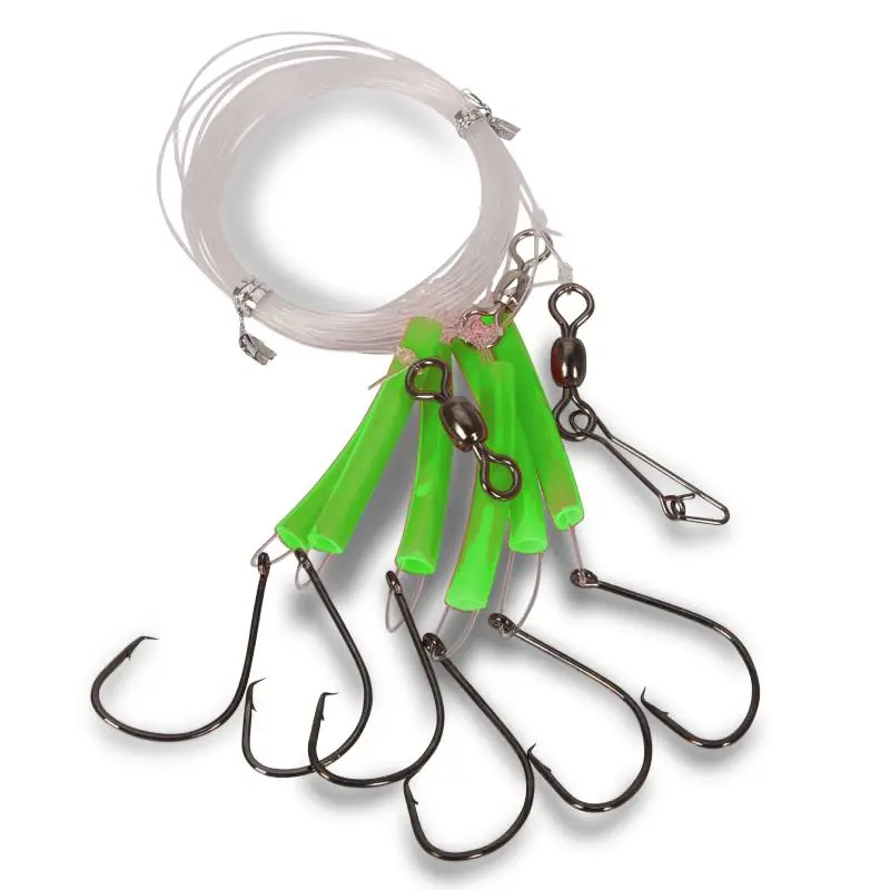 Levný Aquantic systém pro lov okounů Circle Hook fluoro 8/0 zelená