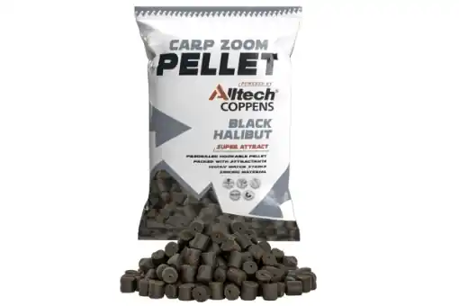 Carp Zoom Pellet Black Halibut z Otworem - 800 g / 15 mm Vysoce Kvalitní