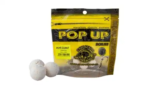 Akční Cena CSV Pop Up Boilies - Bag / 40 g / 12 mm / Black Pepper