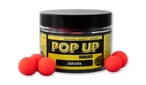 CSV Plovoucí boilies Pop Up Dóza 40 g 12 mm Jahoda Značkový