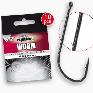 Vysoce Kvalitní Carp Zoom Háček Predator Červ - 10 ks / Vel. 1