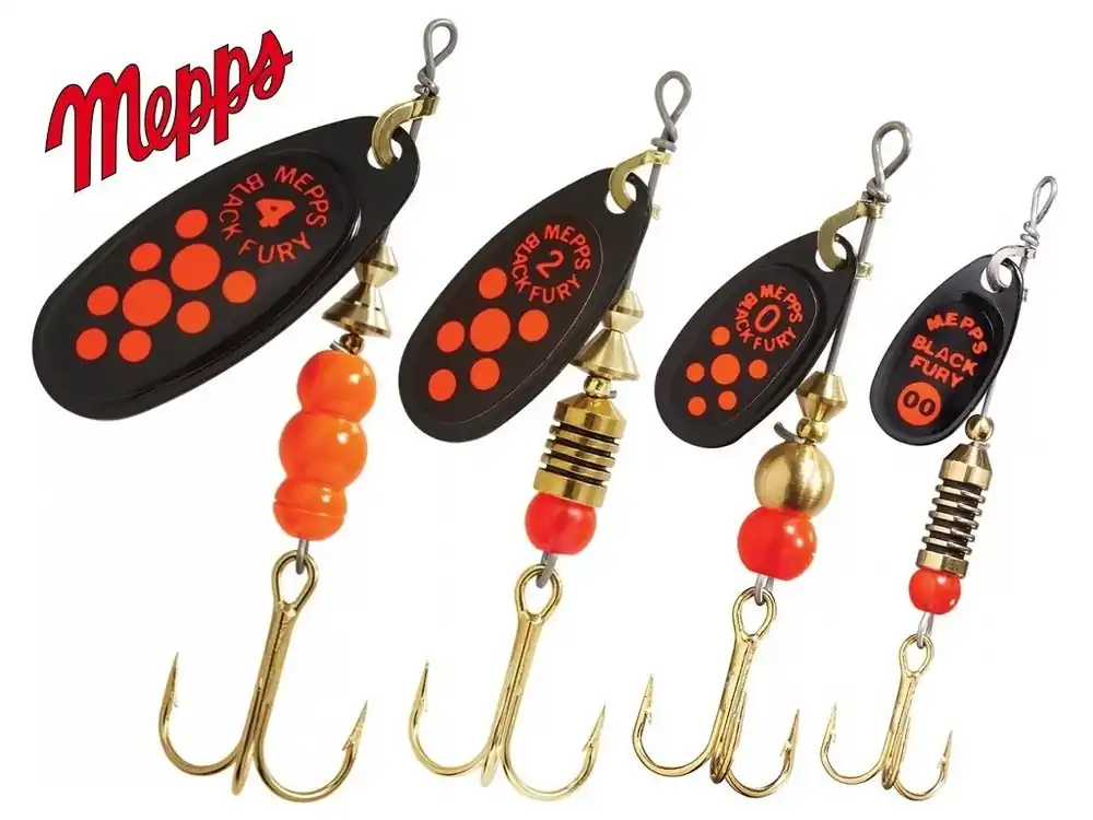 MEPPS rotační třpytka Black Fury Fluorescent Red Dot Autentický