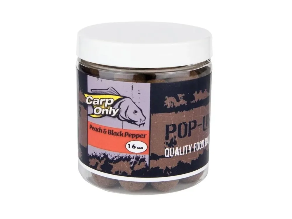 Kup Teď Plovoucí boilies Carp Only Pop Up Peach & Black Pepper 80 g