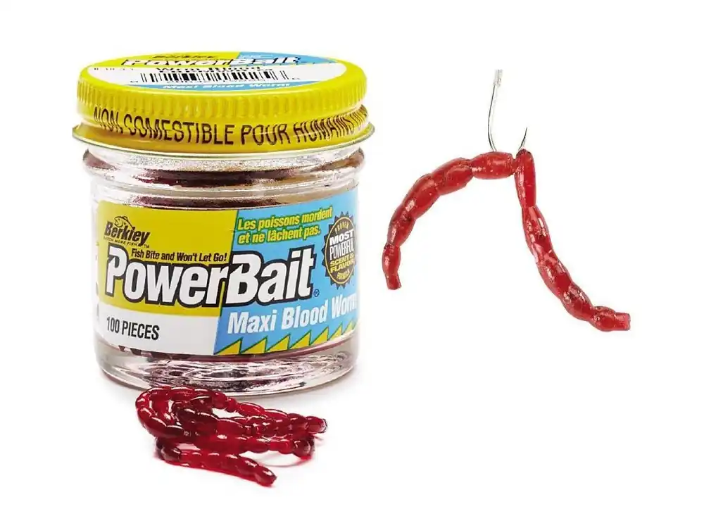 Berkley PowerBait Maxi Blood Worms patentky - 100 ks Značkový