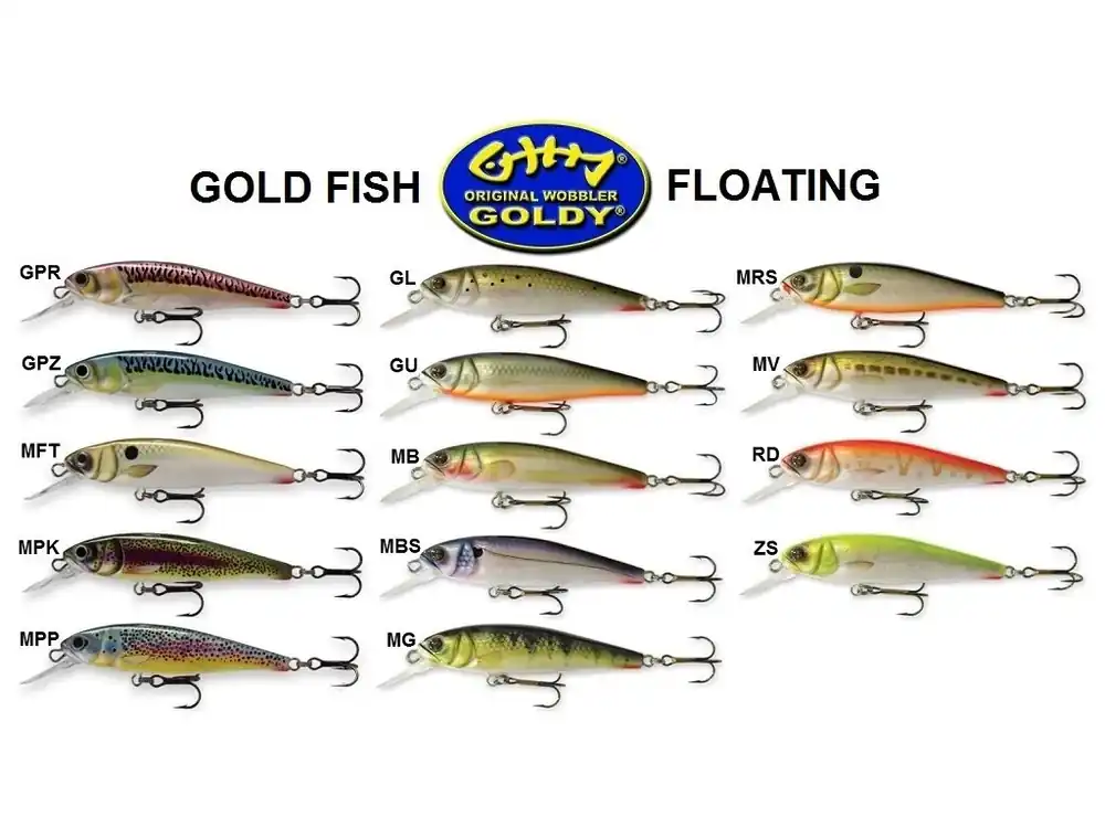 Sezónní Sleva Wobler Goldy Gold Fish Floating 5,5 cm