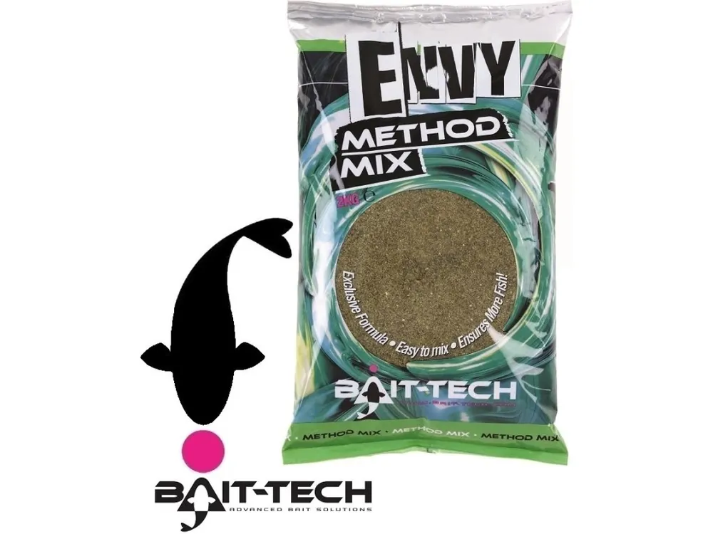 Bait-Tech krmítková směs Envy Green Hemp & Halibut Method Mix - 2 kg Nová Kolekce