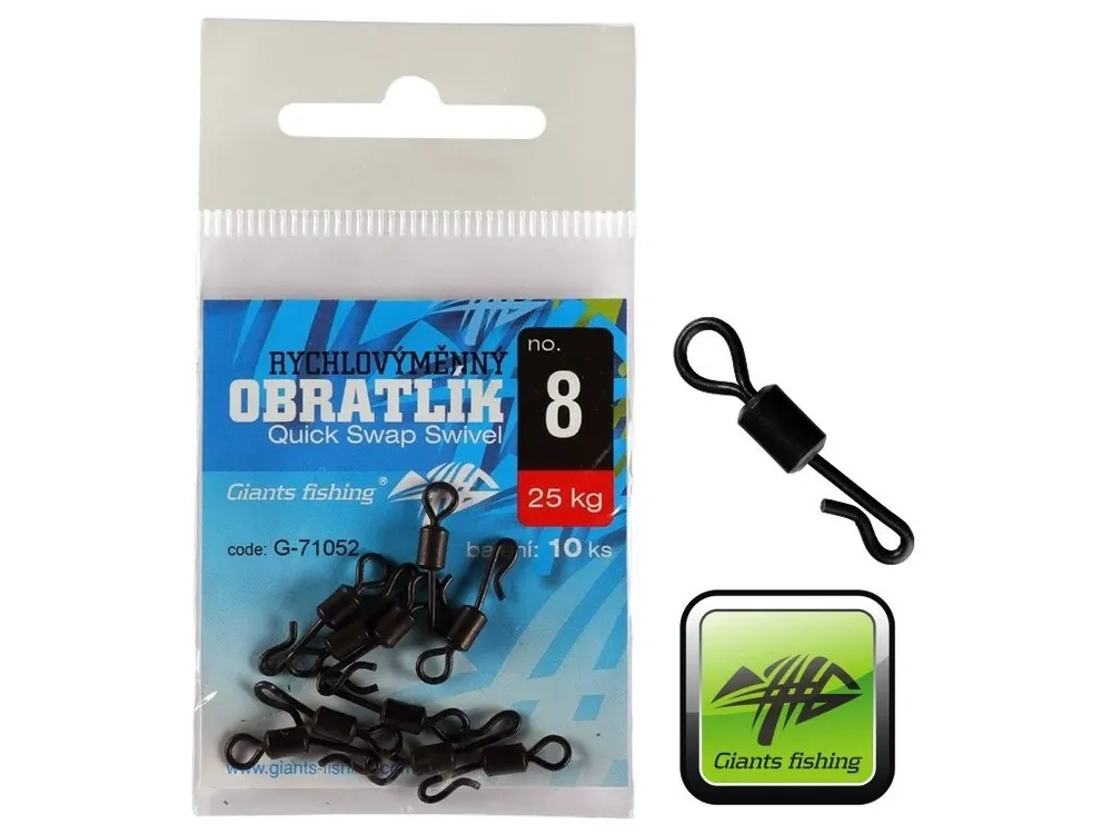 Rychlovýměnné obratlíky Giants Fishing Quick Swap Swivel - 10 ks Oblíbený