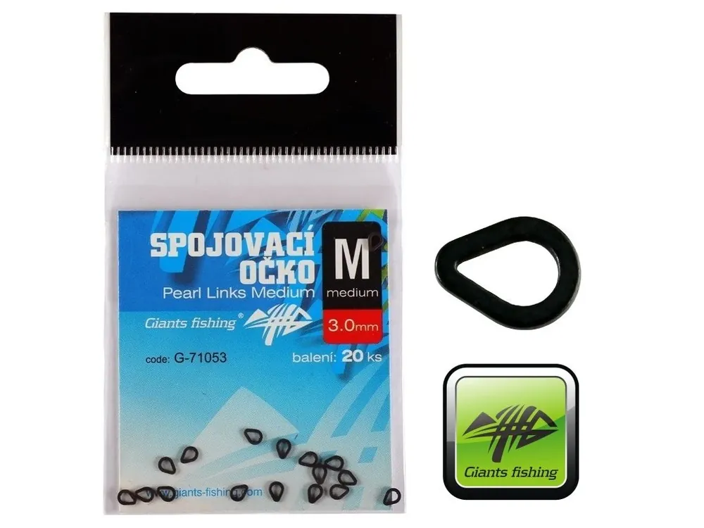 Spojovací očka Giants Fishing Pearl Links Medium - 20 ks Sleva