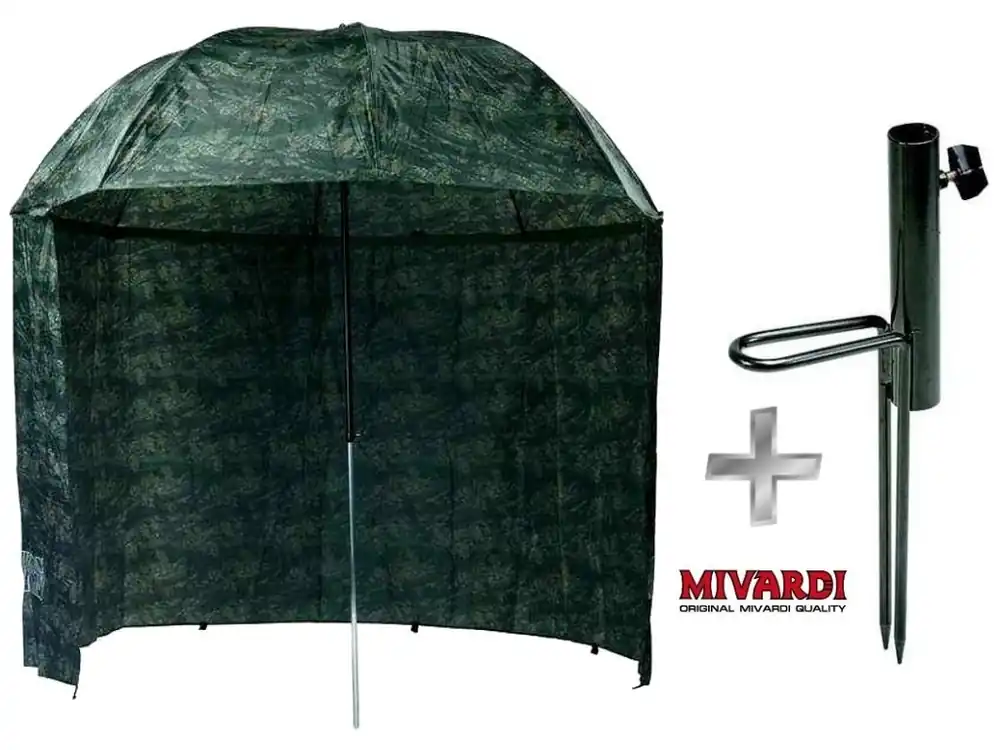 Mivardi deštník Camou PVC s bočnicemi + bodec zdarma Jen Po Omezenou Doba