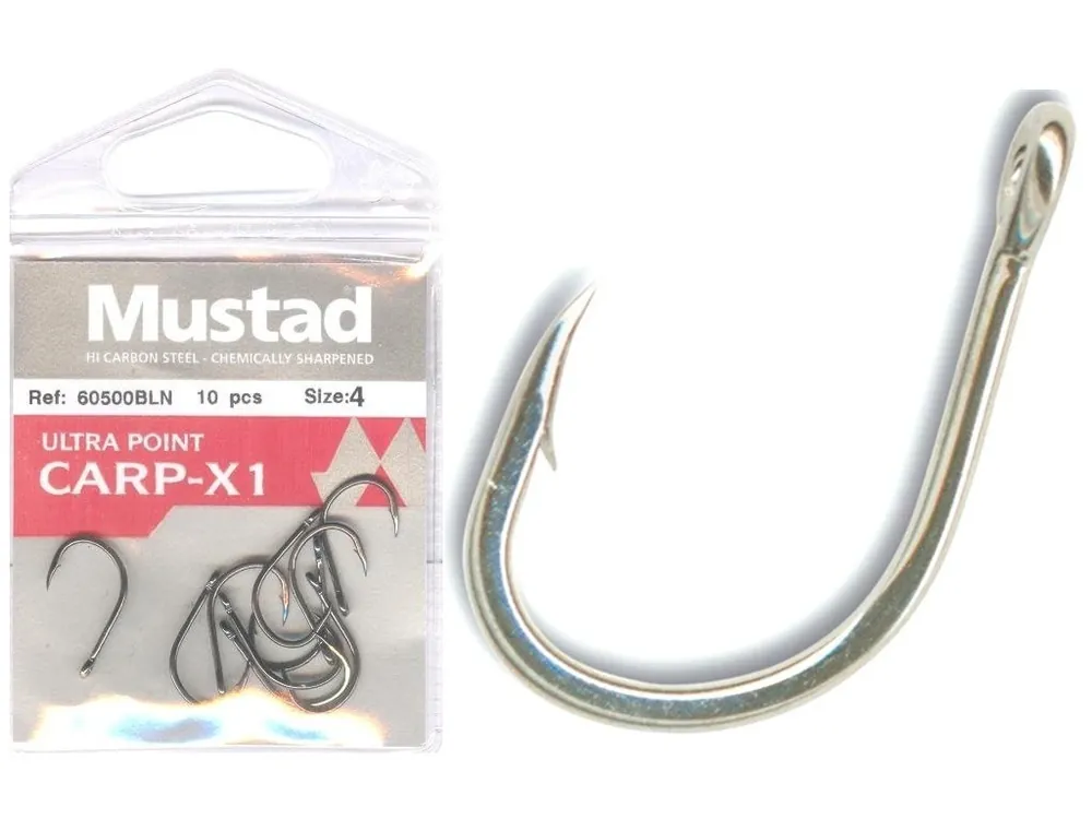 Vysoce Kvalitní Háčky Mustad Carp-X1 - 10 ks