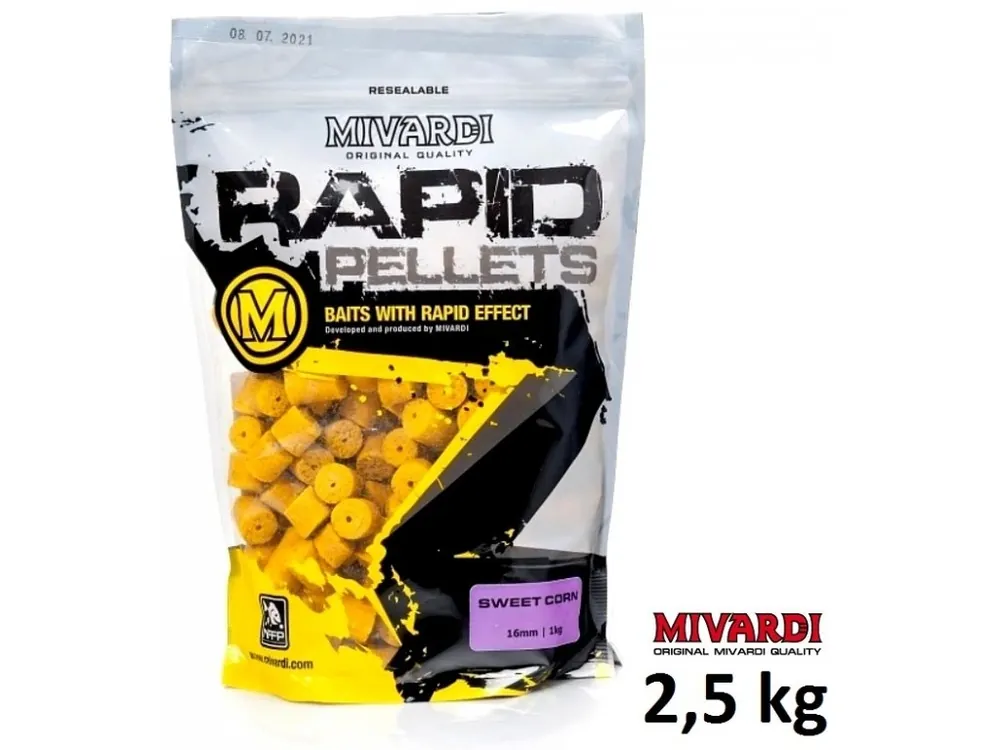 Vysoce Kvalitní Mivardi pelety Rapid SweetCorn 2,5 kg