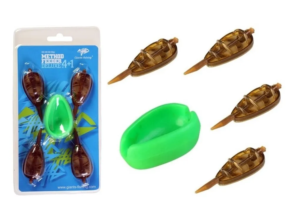 Top Prodej Giants Fishing sada krmítek Method Feeder Deluxe Set 4+1 (20+30+40+50 g)