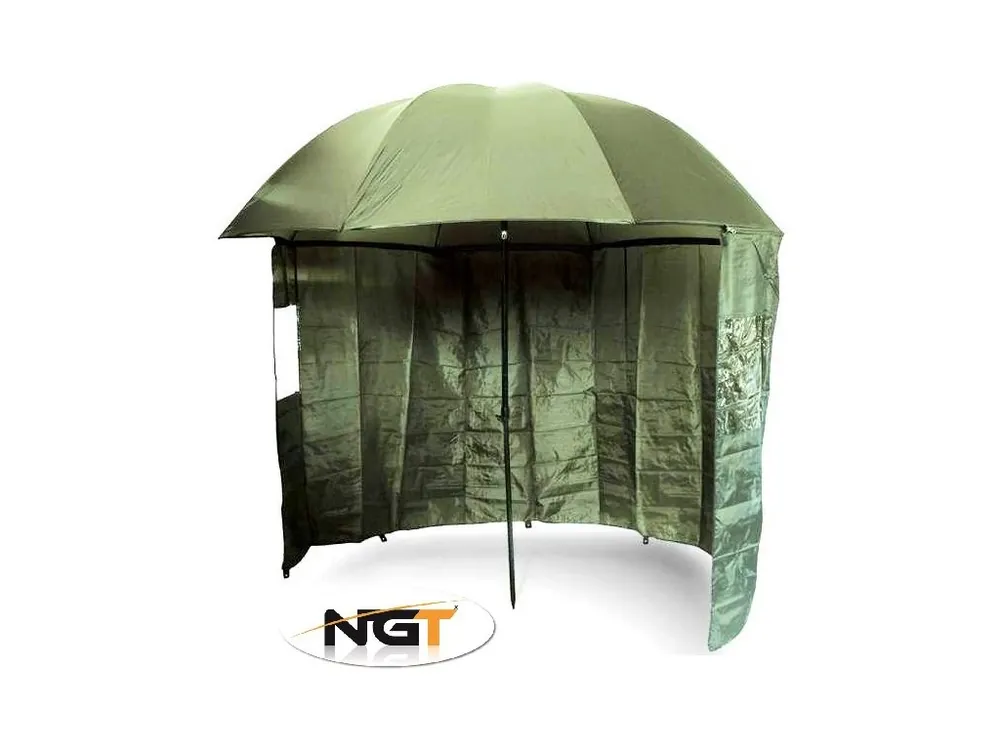 Vysoce Kvalitní NGT deštník s bočnicí Brolly Side Green 2,20 m