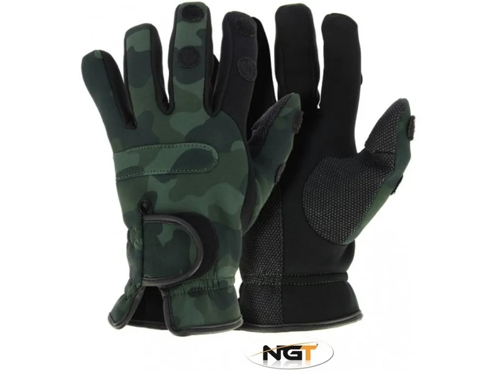 Zlevněný NGT neoprénové rukavice Camo Gloves