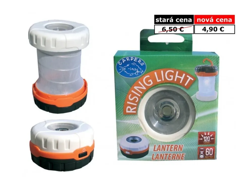 Akce Carpers kempingová lampa Rising Light