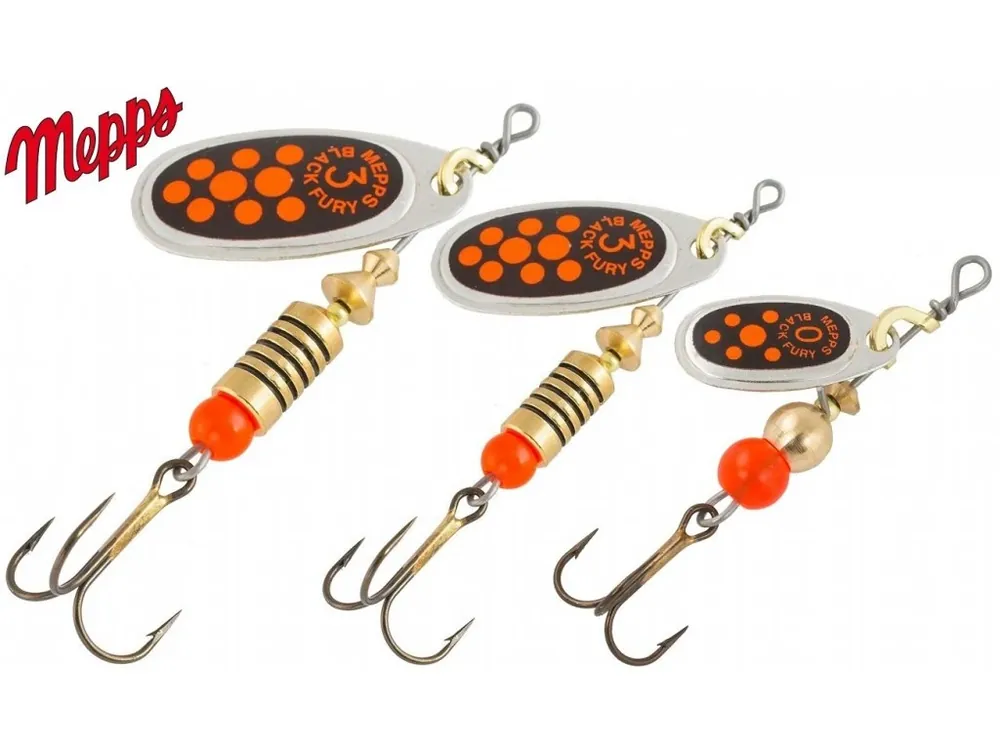 Expresní Doručení MEPPS rotační třpytka Black Fury Silver Orange