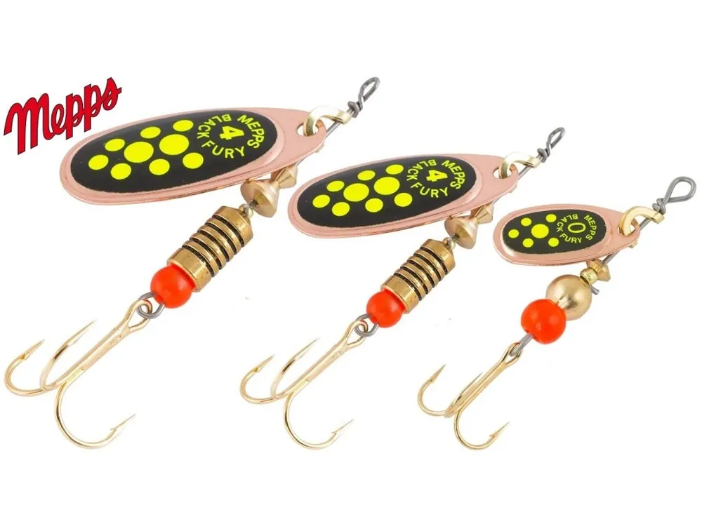 MEPPS rotační třpytka Black Fury Cooper Chartreuse Značkový