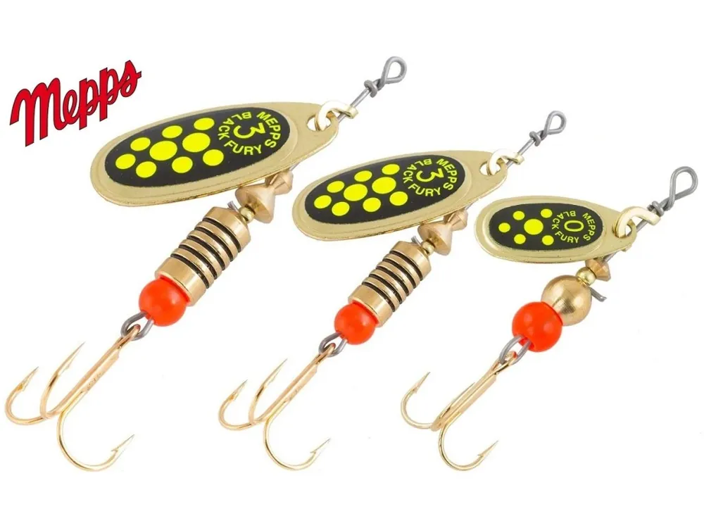 Top Prodej MEPPS rotační třpytka Black Fury Gold Chartreuse