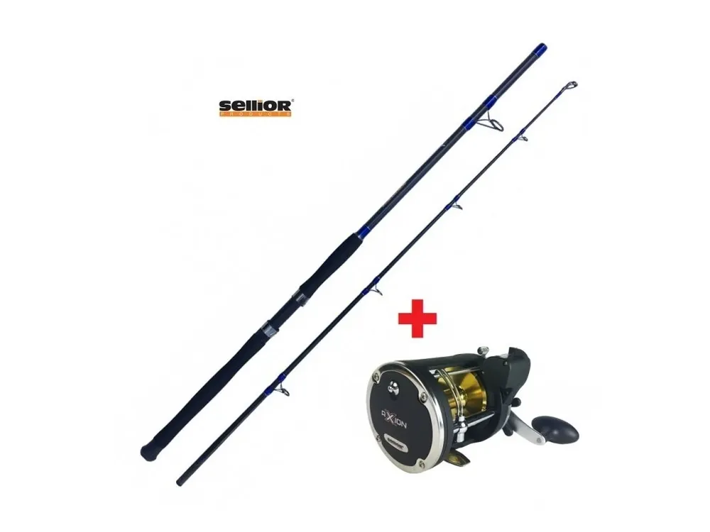 Originální Prut Sellior 2,4 m 400-600 g + naviják Sellior Axion 50 LH