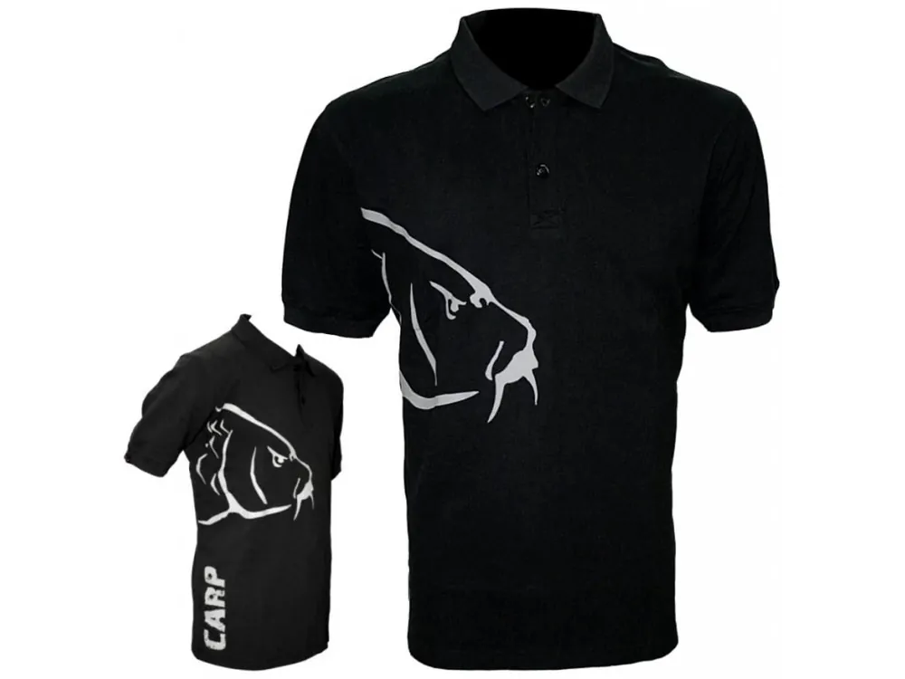 Zfish tričko Carp Polo T-Shirt Black Sleva