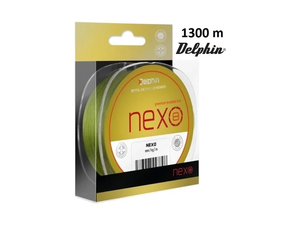 Nejlepší Volba Delphin NEXO 8 zelená pletená šňůra 1300 m