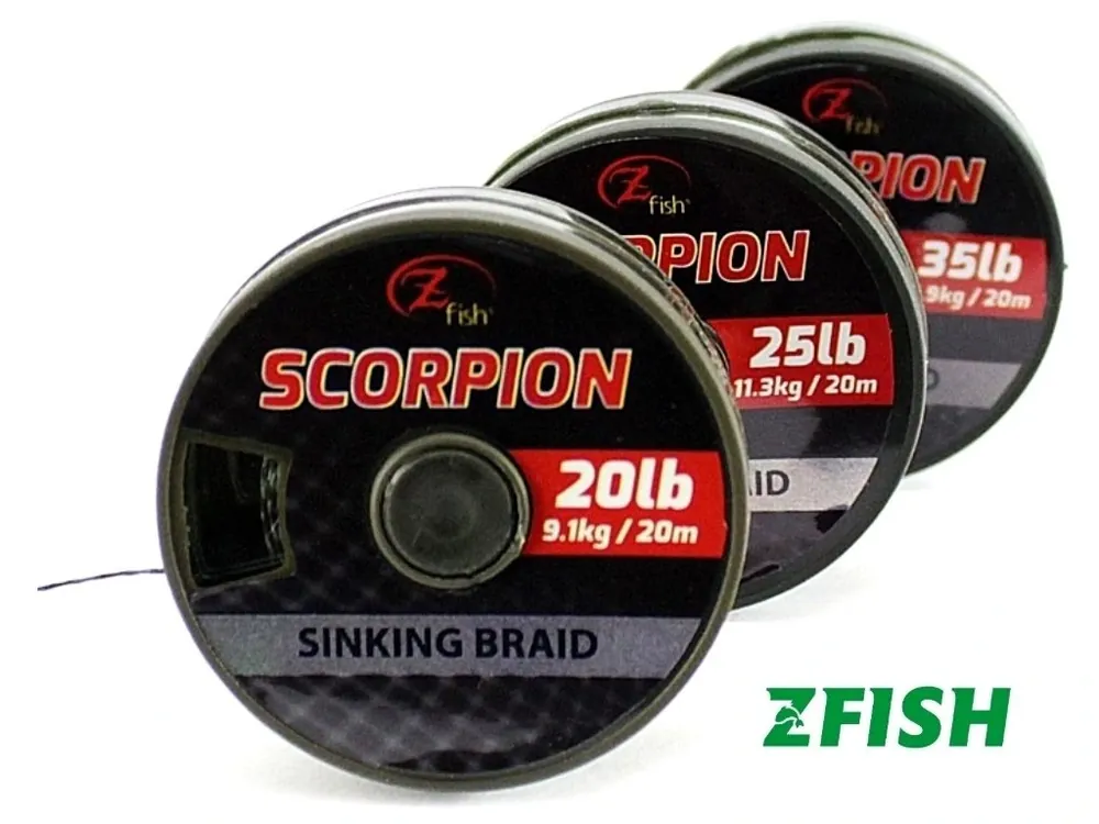 Zfish šňůrka Scorpion Sinking Braid 20 m Odeslání Ihned