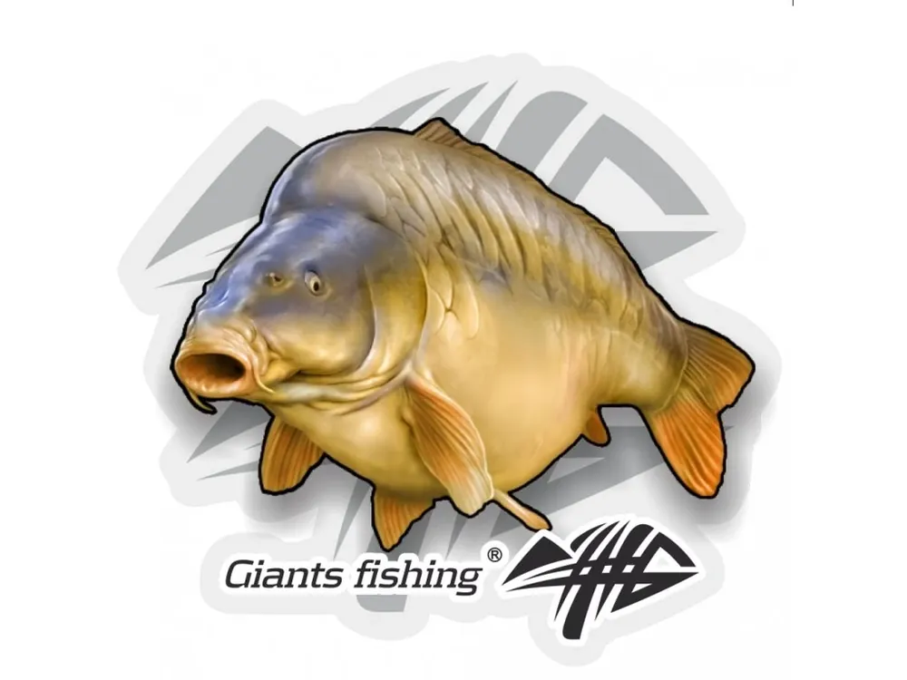 Nálepka malá Giants Fishing Kapr lysec Levný