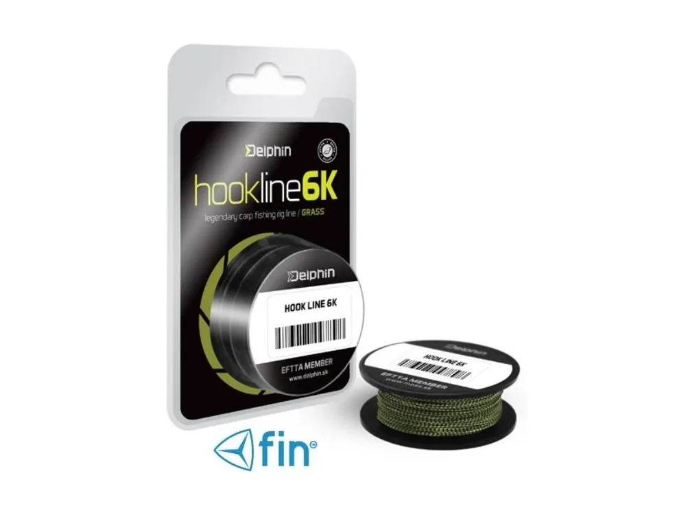 FIN Hook Line 6K návazcová šňůra 20 m - grass Ihned K Objednání