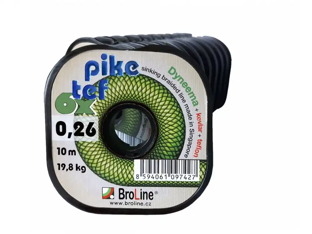 Sezónní Sleva Broline Pike Tef 6x pletená šňůra 10 m