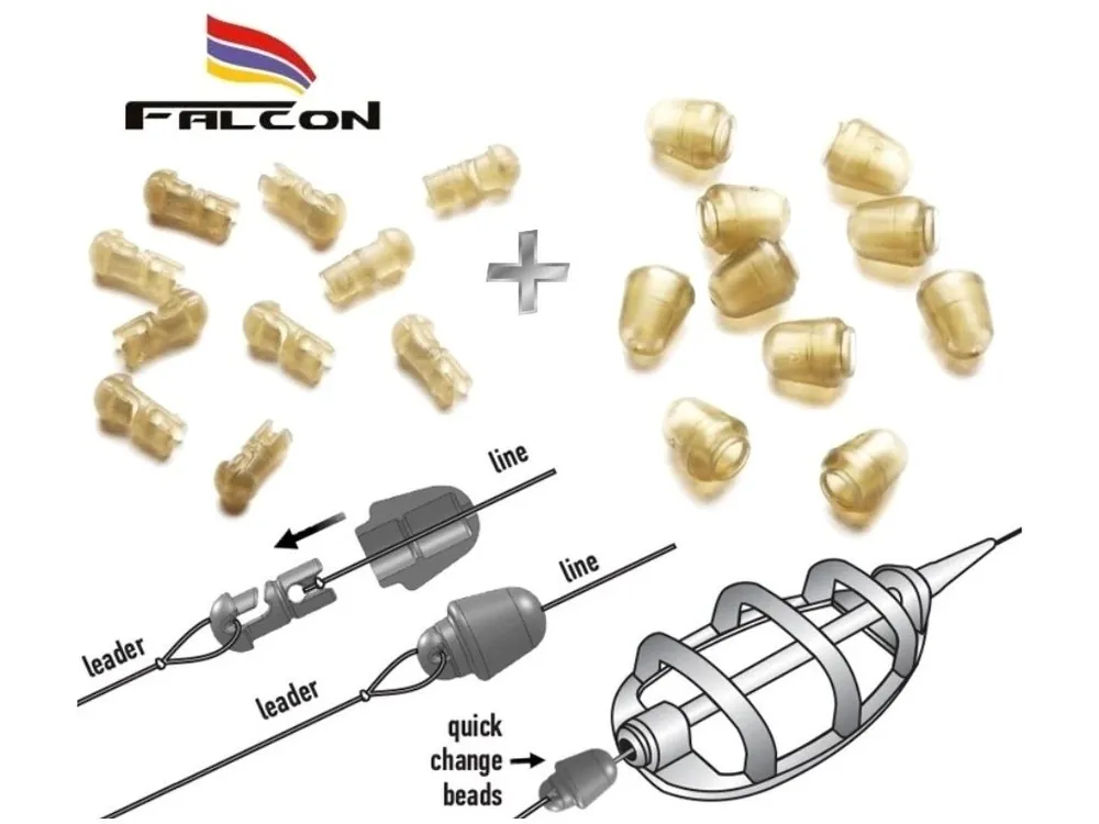 Bezpečná Platba Falcon konektor feeder krmítka Quick Change Beads - 10 ks