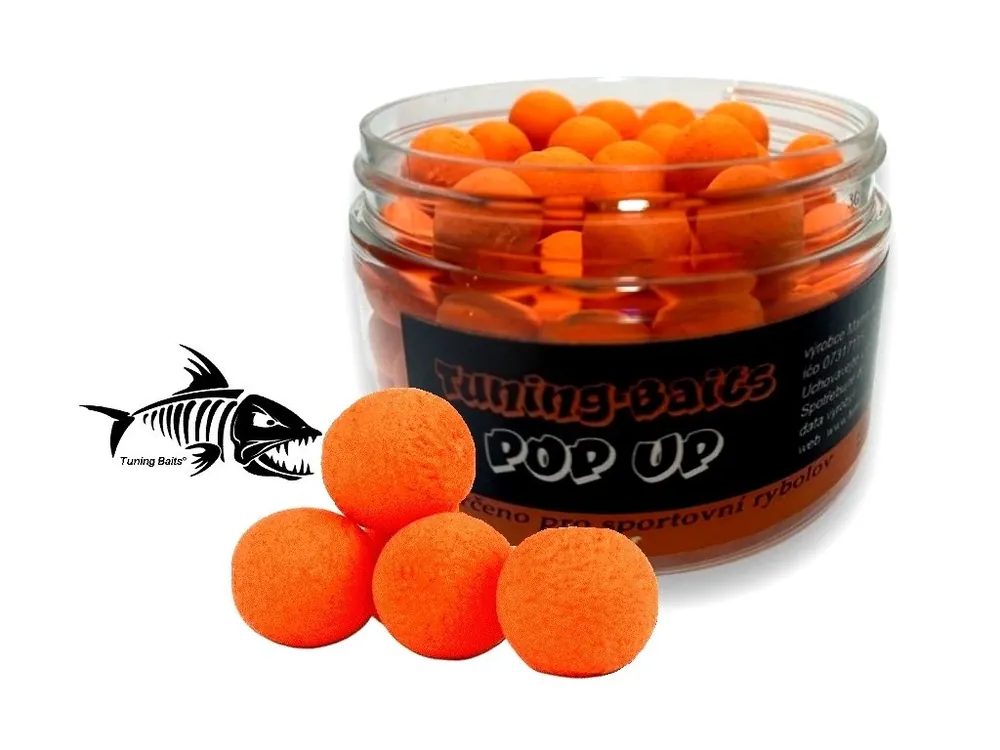 Tuning Baits plovoucí boilies Pop Up Broskev & Chilli 50g Omezená Nabídka