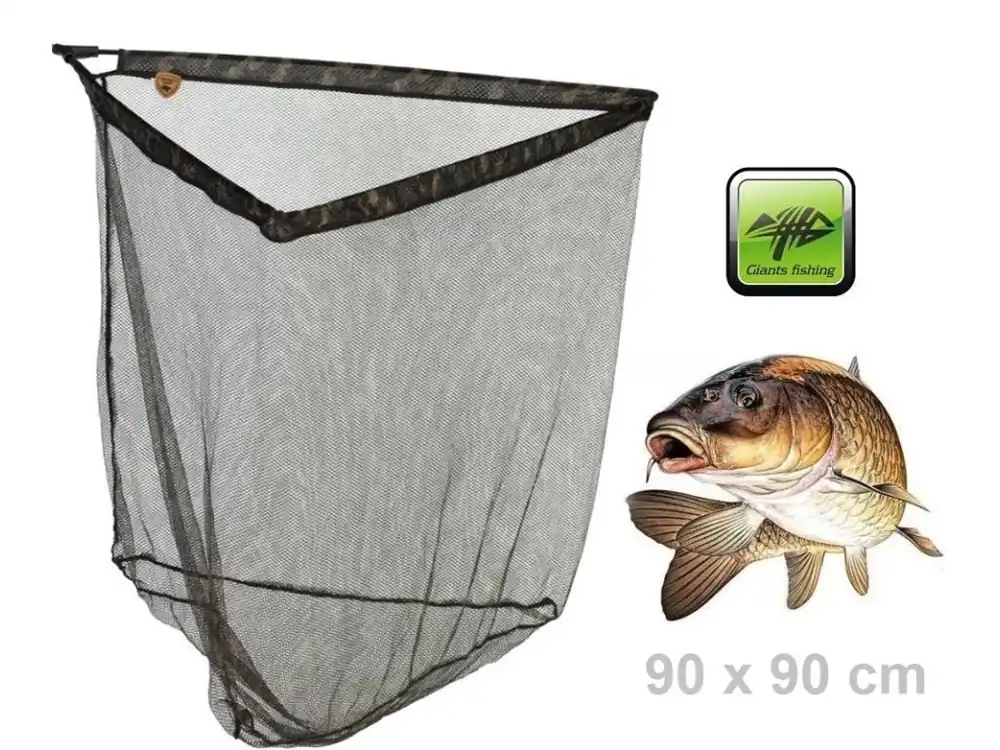 Vysoce Kvalitní Giants Fishing podběráková hlava Carp Net Head Camo 90 x 90 cm