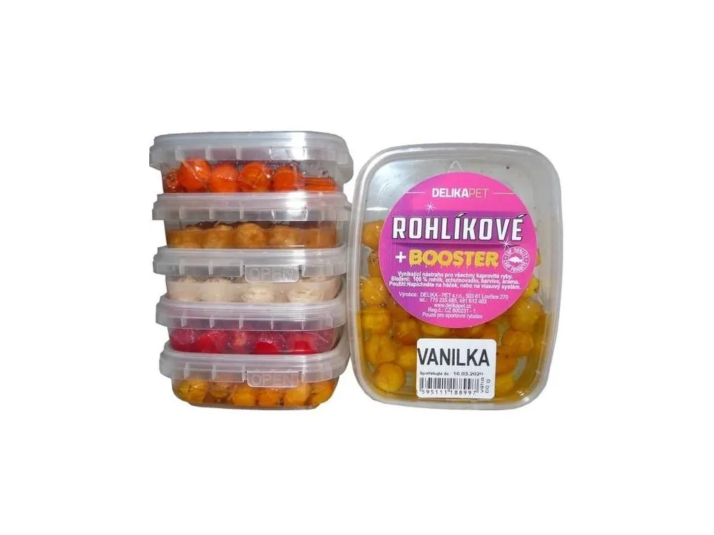Hit Sezóny Delikapet rohlíkové boilies + booster 12 mm/60 g