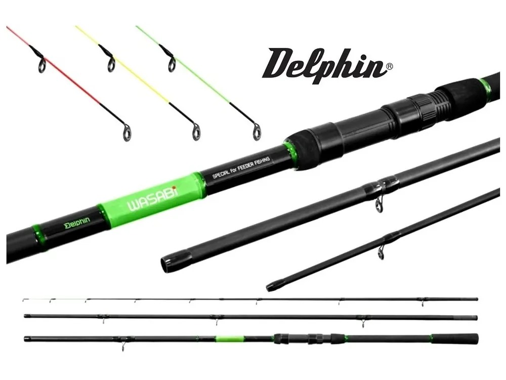 Zlevněný Prut Delphin WASABI Feeder 3 díly