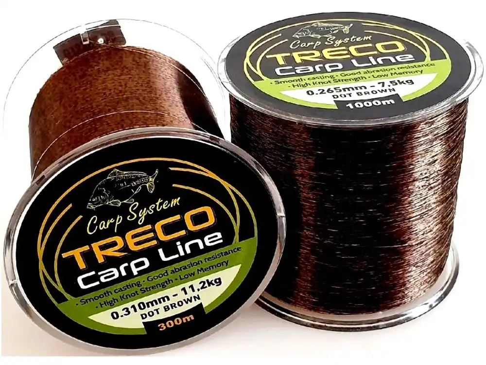 Vlasec Carp System Treco Carp Line Dot Brown 1000 m Bezpečná Platba
