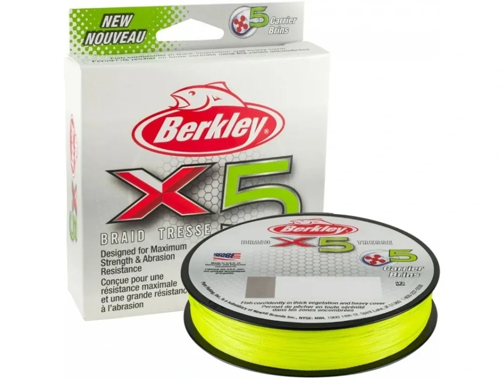 Berkley X5 Flame Green pletená šňůra 150 m Víkendová Akce