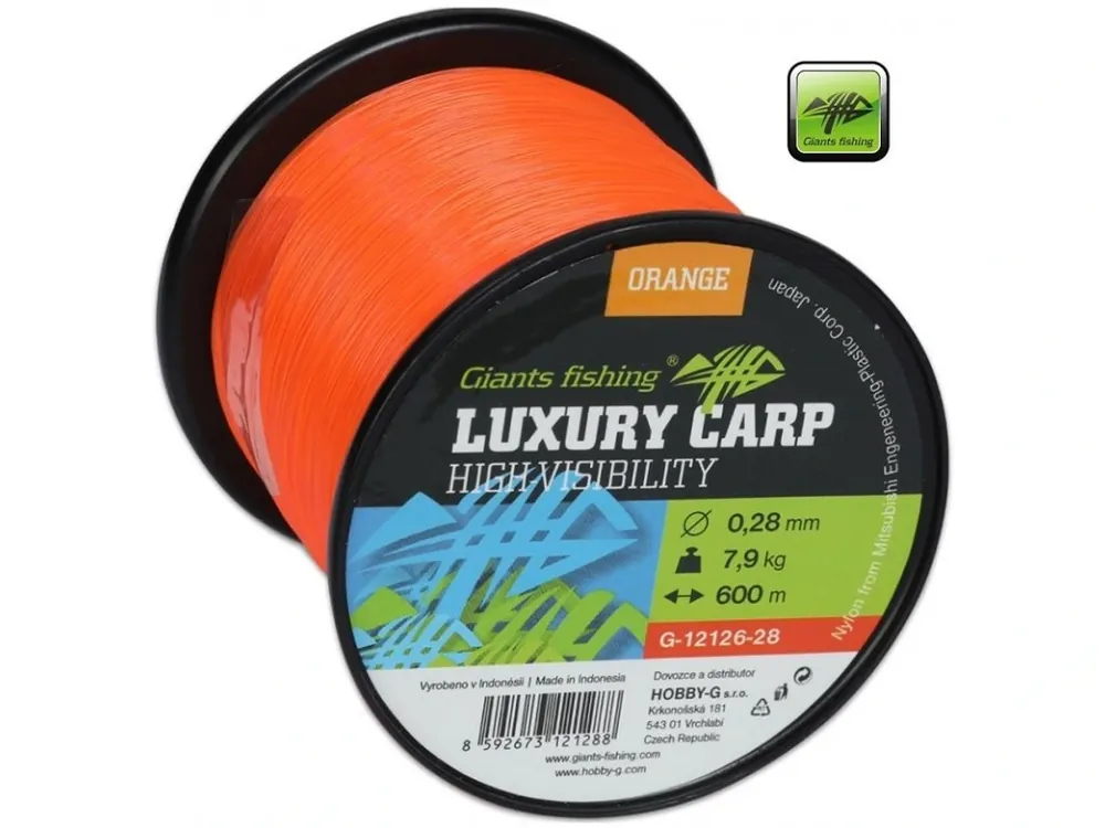Expresní Doručení Giants Fishing vlasec Luxury Carp High-Visibility Orange 1200 - 1600 m