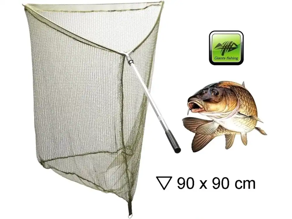 Expresní Doručení Giants Fishing podběráková hlava Carp Net Head 90x90 cm + rukojeť - AKČNÍ SET