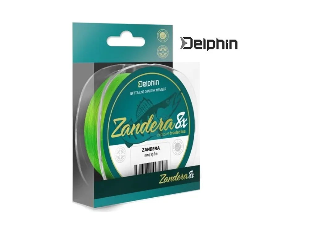 Delphin Zandera 8 pletená šňůra fluo zelená 150 m Levný