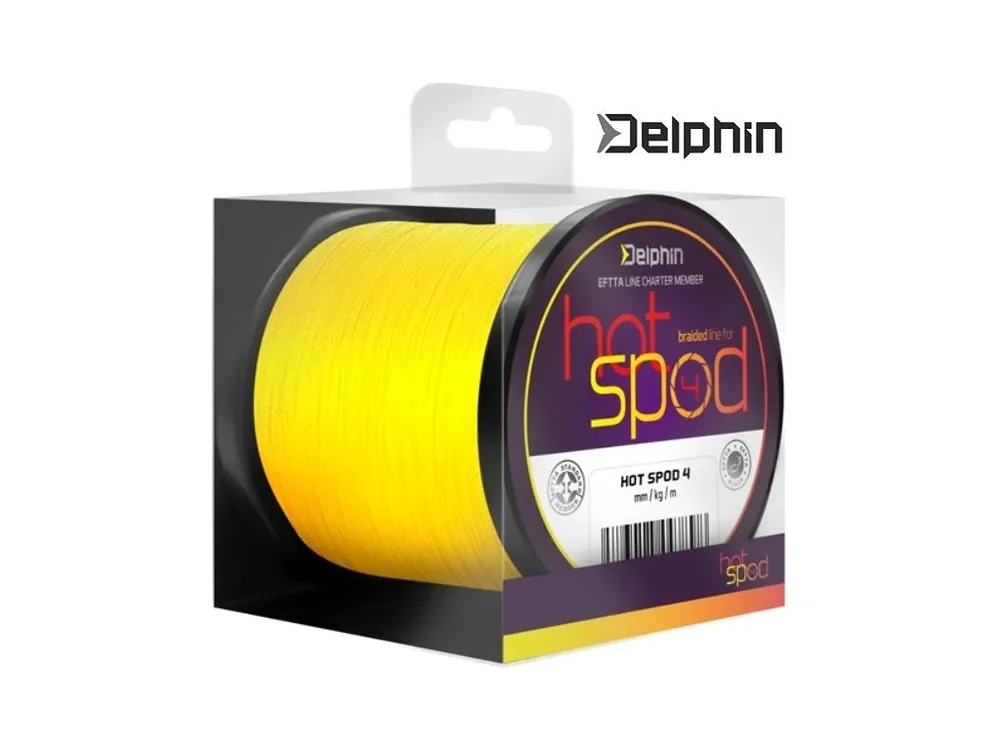 Delphin HotSPOD 4 pletená šňůra žlutá 0,14 mm/300 m Bezpečná Platba