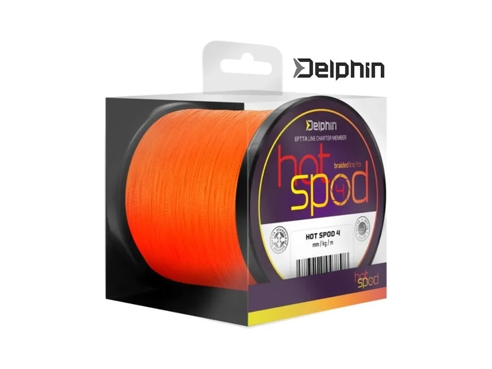Kup Teď Delphin HotSPOD 4 pletená šňůra oranžová 0,14 mm/300 m