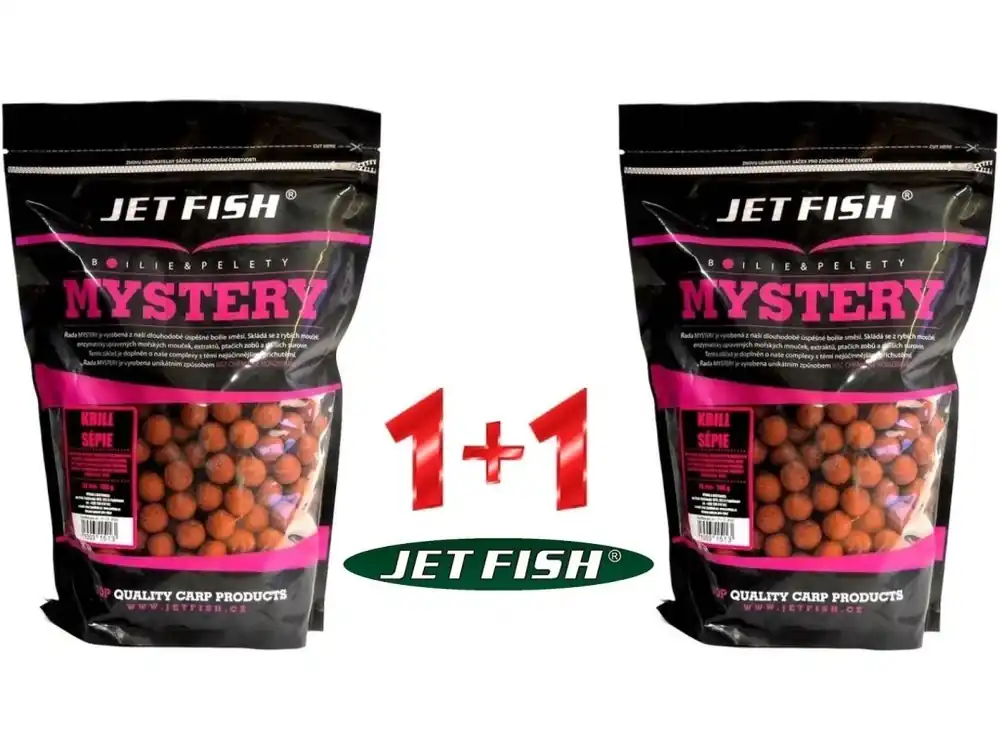 Boilies Jet Fish Mystery Jahoda/Moruše 20 mm/3 kg - AKCE 1+1 Ověřený