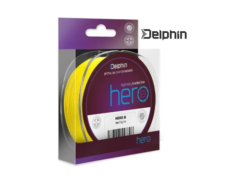 Ihned K Objednání Delphin pletená šňůra HERO 8 fluo žlutá 117 m