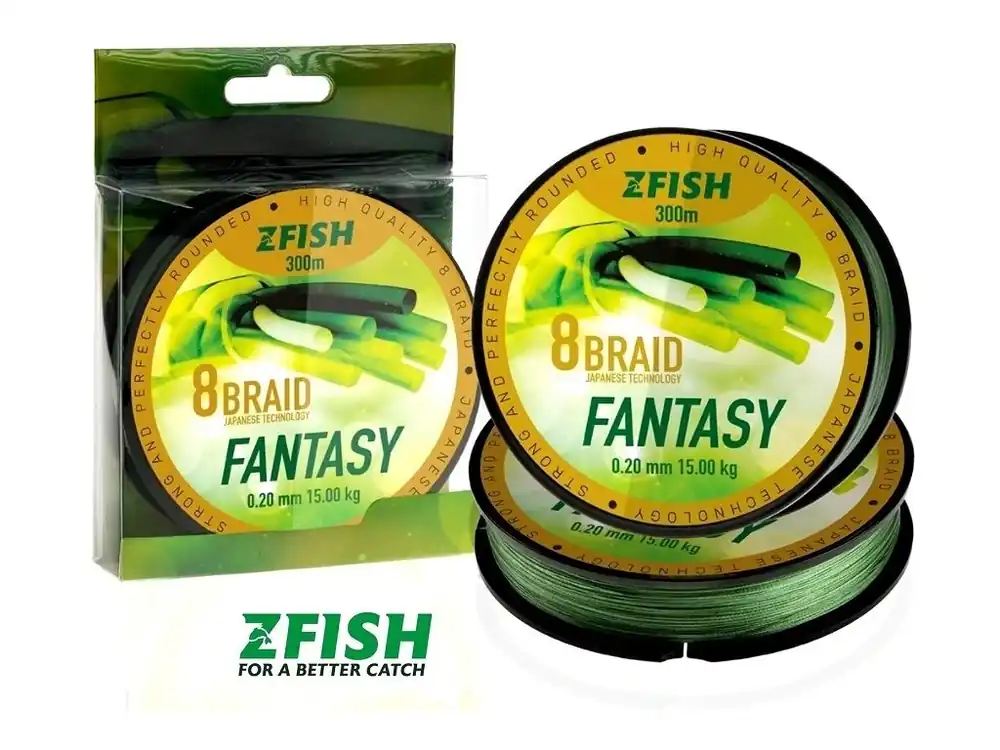 Finální Výprodej Zfish pletená šňůra Fantasy 8-Braid 300 m