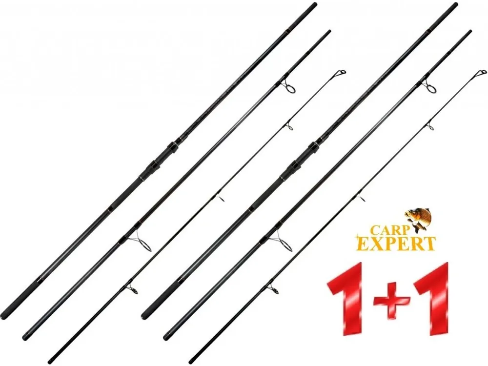 Speciální Cena Carp Expert kaprové pruty CXP Black Shadow Carp Rod 3Sec 3,90 m/3,5 lbs - AKCE 1+1