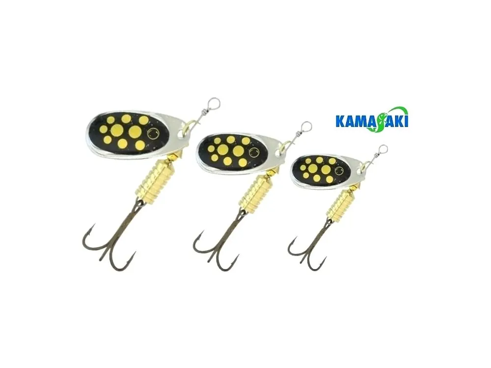 Kamasaki rotační třpytka Gold Star Blackbird Gold Spotted Black Přímo Od Výrobce