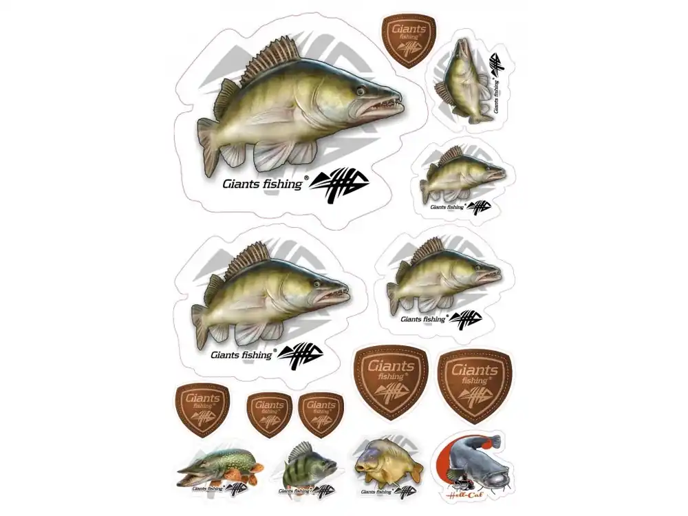 Cenový Hit Mix nálepek Giants Fishing Candát 15 ks