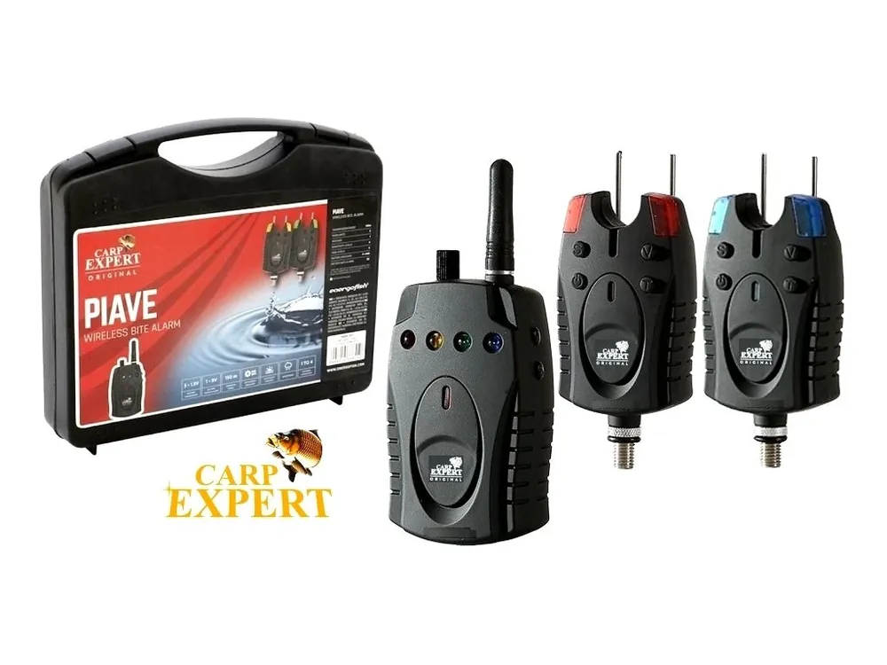 Akční Cena Carp Expert Piave Wireless Bite Alarm Set 2+1 sada signalizátorů záběru