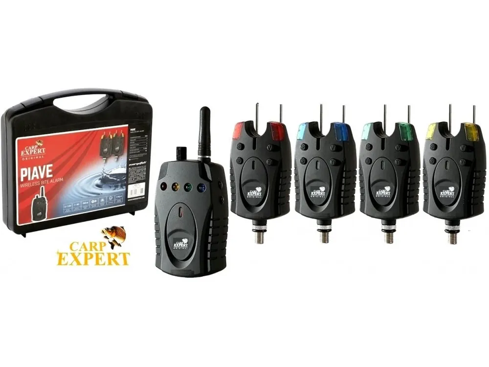 Carp Expert Piave Wireless Bite Alarm Set 4+1 sada signalizátorů záběru Přímo Od Výrobce
